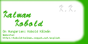kalman kobold business card